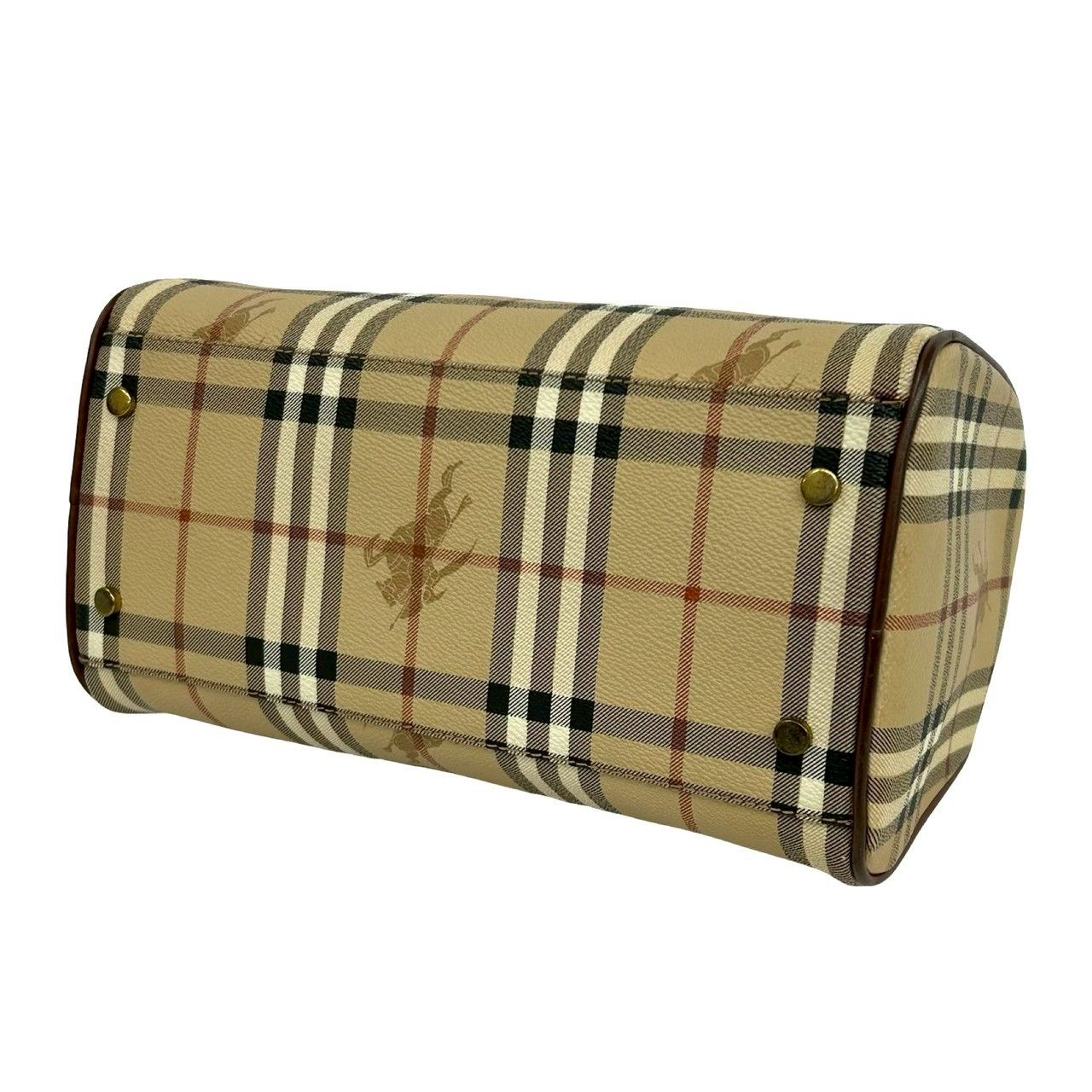 極 美品 BURBERRY バーバリー ノバチェック シャドーホース 柄 レザー