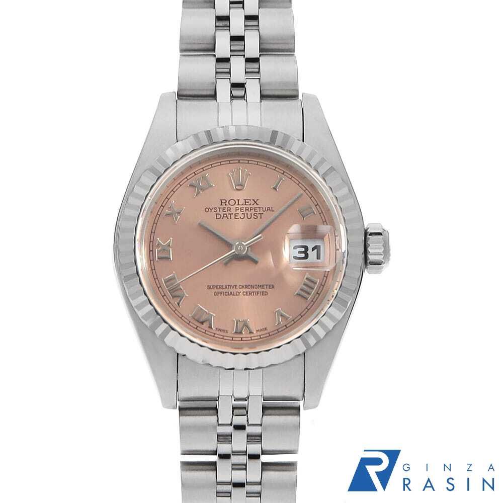 ロレックス デイトジャスト 79174 ピンク ローマ K番 中古 レディース