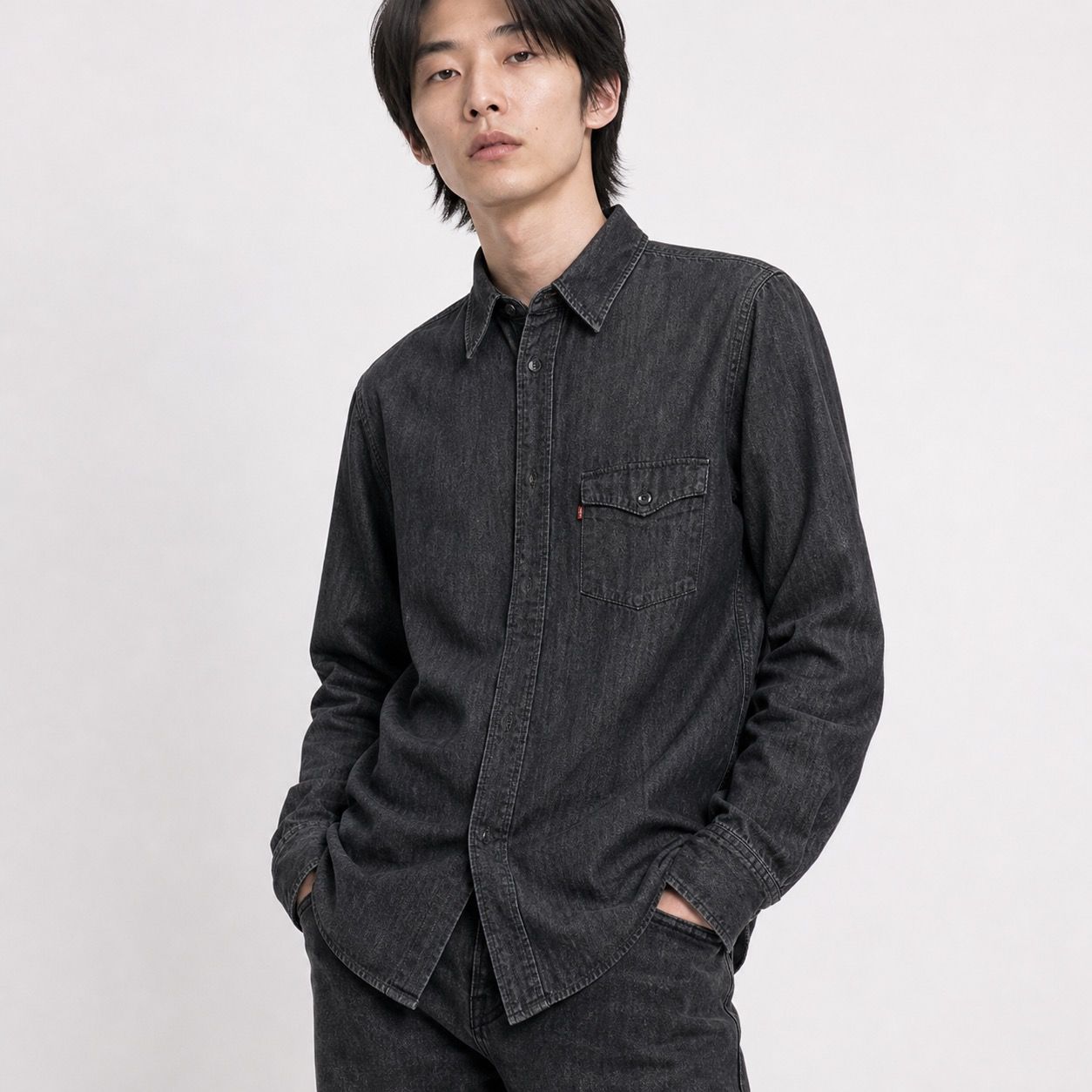 Levi's リーバイス ENGINEERED JEANS ブラック デニムシャツ Lサイズ