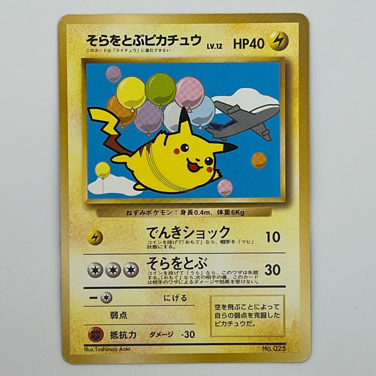 美品 Pokémon ポケモン ポケモンカード そらをとぶピカチュウ ANA飛行機 旧裏 LV.12 トレーディングカード -
