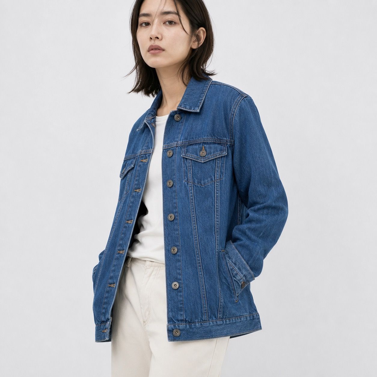 Macy's デニムジャケット ブルー シンプル カジュアル