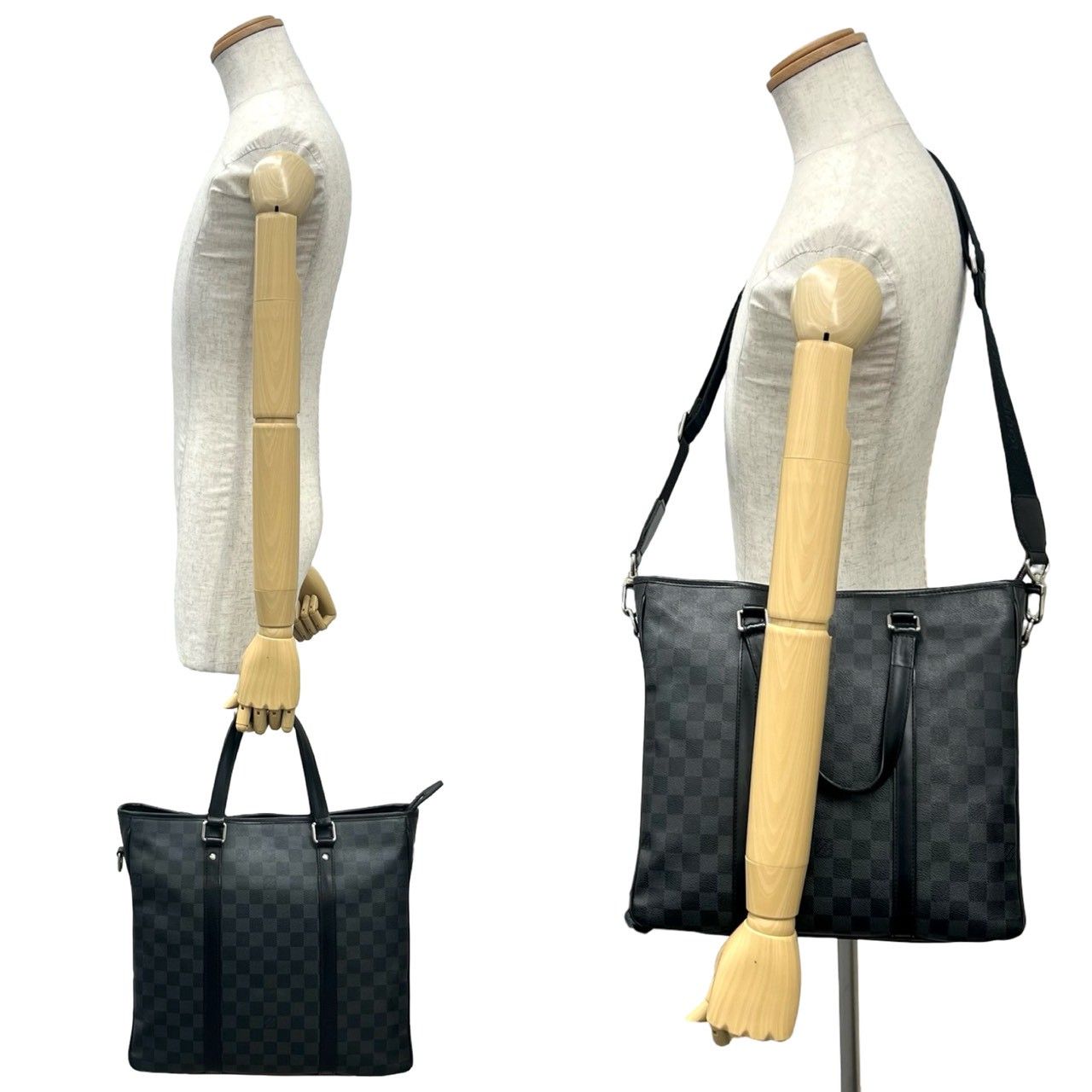 ルイヴィトン ダミエ グラフィット タダオ ハンドバッグ 2WAYショルダー付 極 美品 LOUIS VUITTON ルイヴィトン タダオ ダミエ グラフィット