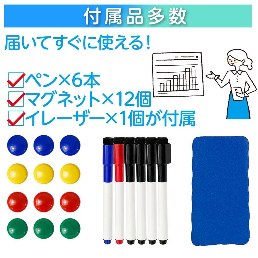 #635 ホワイトボード 180×90cm 脚付き 両面 回転式 スチール キャスター付き 事務所 会社 会議 オフィス ※北海道、沖縄本島、沖縄の離島、その他離島へは別途配送料有り