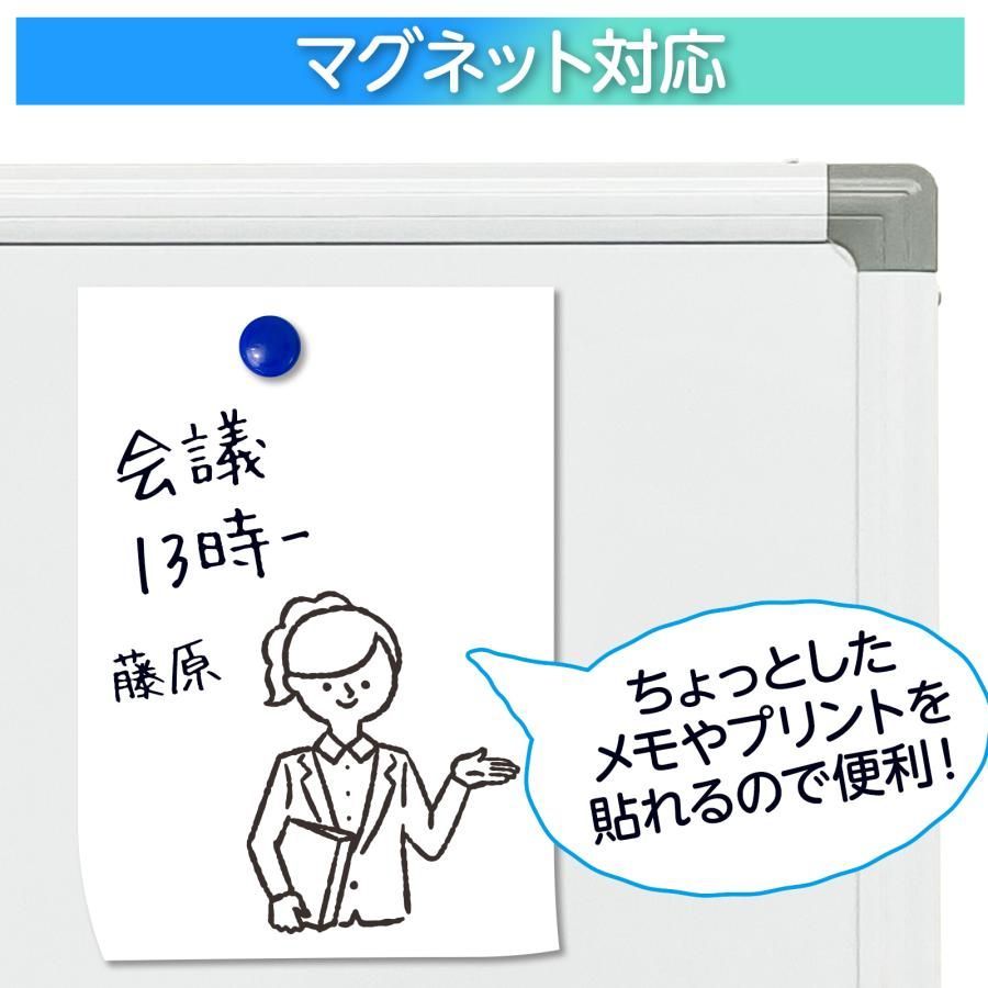 #635 ホワイトボード 180×90cm 脚付き 両面 回転式 スチール キャスター付き 事務所 会社 会議 オフィス ※北海道、沖縄本島、沖縄の離島、その他離島へは別途配送料有り