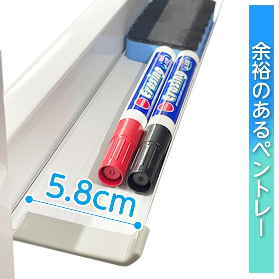 #635 ホワイトボード 180×90cm 脚付き 両面 回転式 スチール キャスター付き 事務所 会社 会議 オフィス ※北海道、沖縄本島、沖縄の離島、その他離島へは別途配送料有り