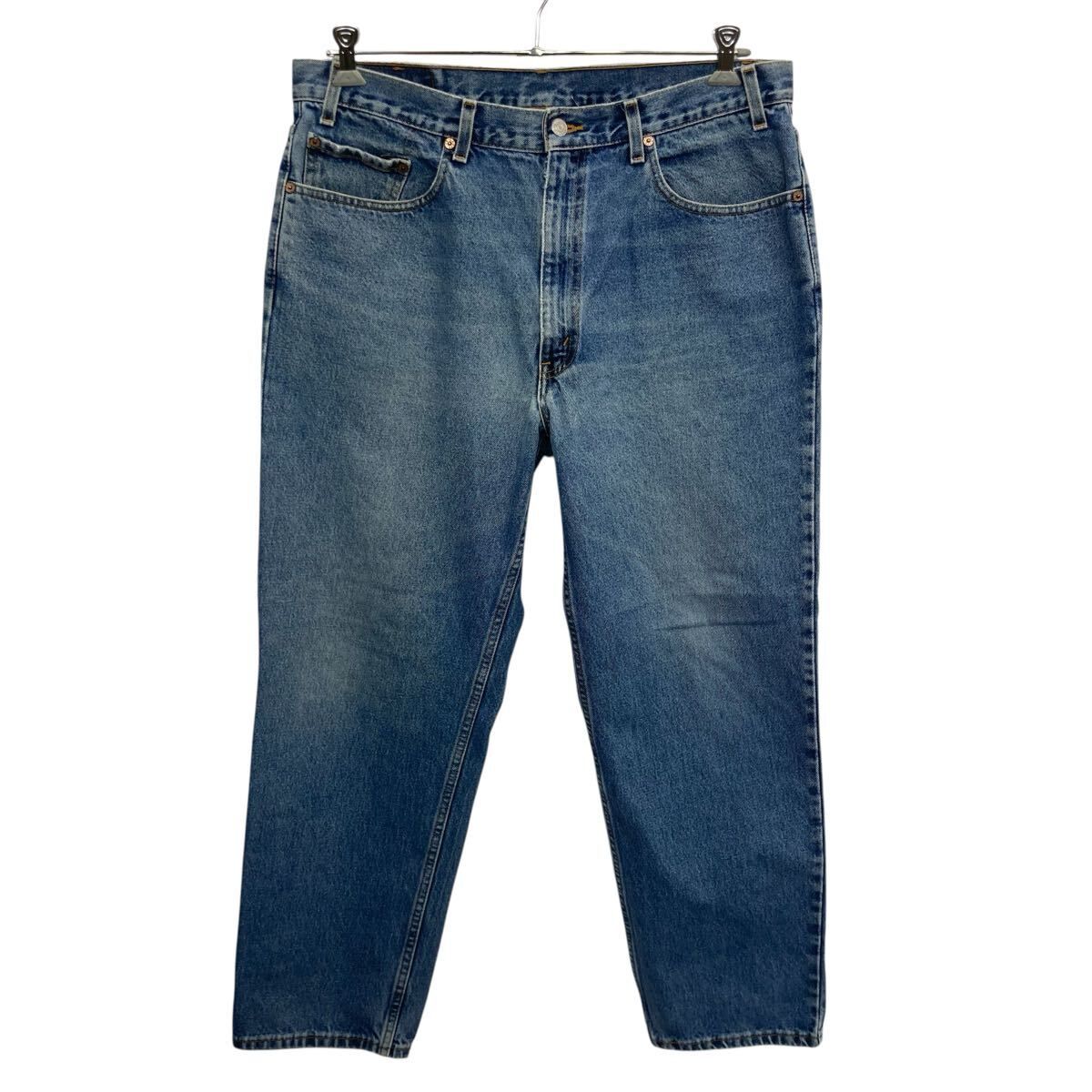 90s メキシコ製 Levi's 550 デニムパンツ W38 ブルー リーバイス ジップアップ 99年製 紙タグ リラックスフィット アメカジ 2603-252