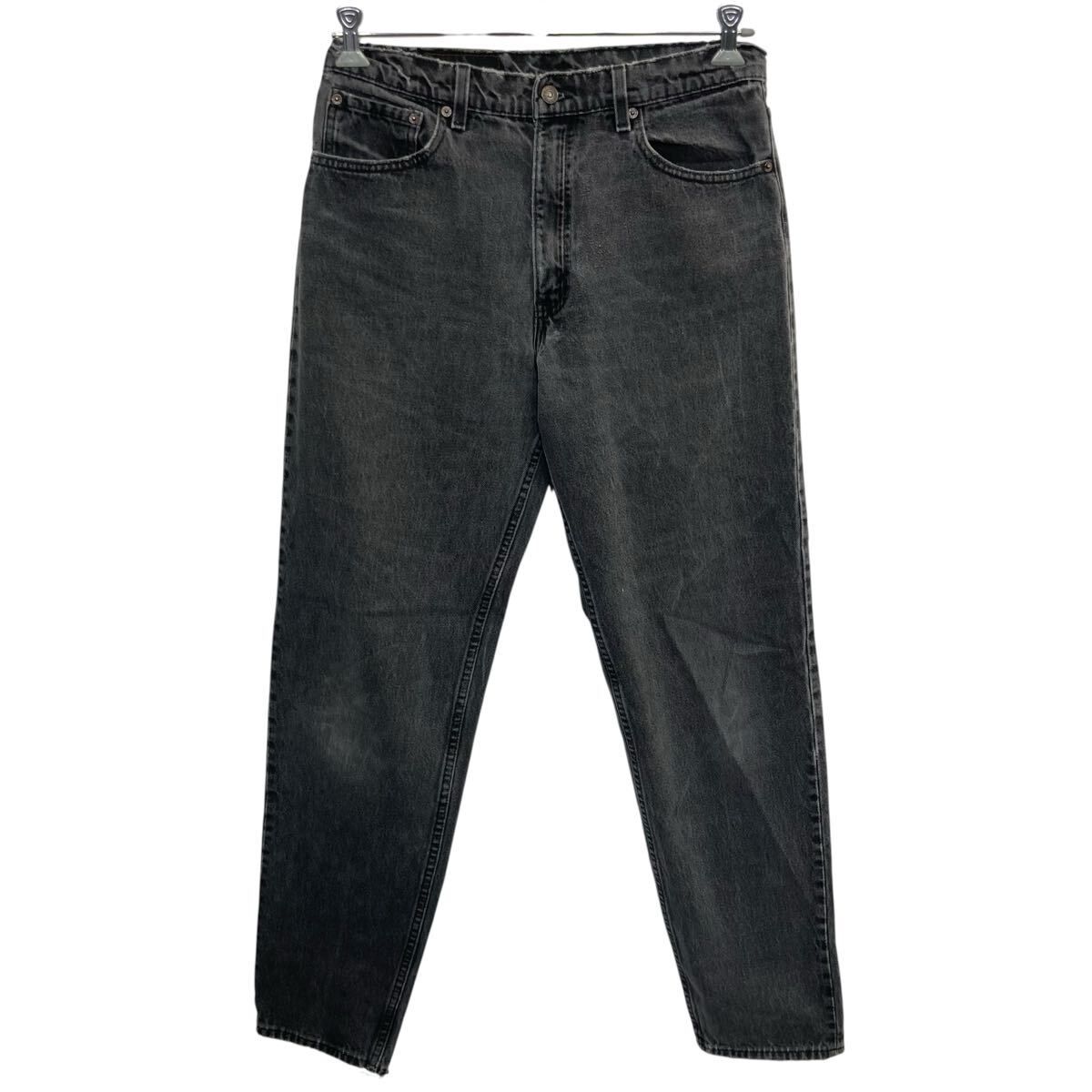 90s USA製 Levi's 550 デニムパンツ W34 ブラック リーバイス ジップアップ 95年製 紙タグ リラックスフィット アメカジ 2603-257