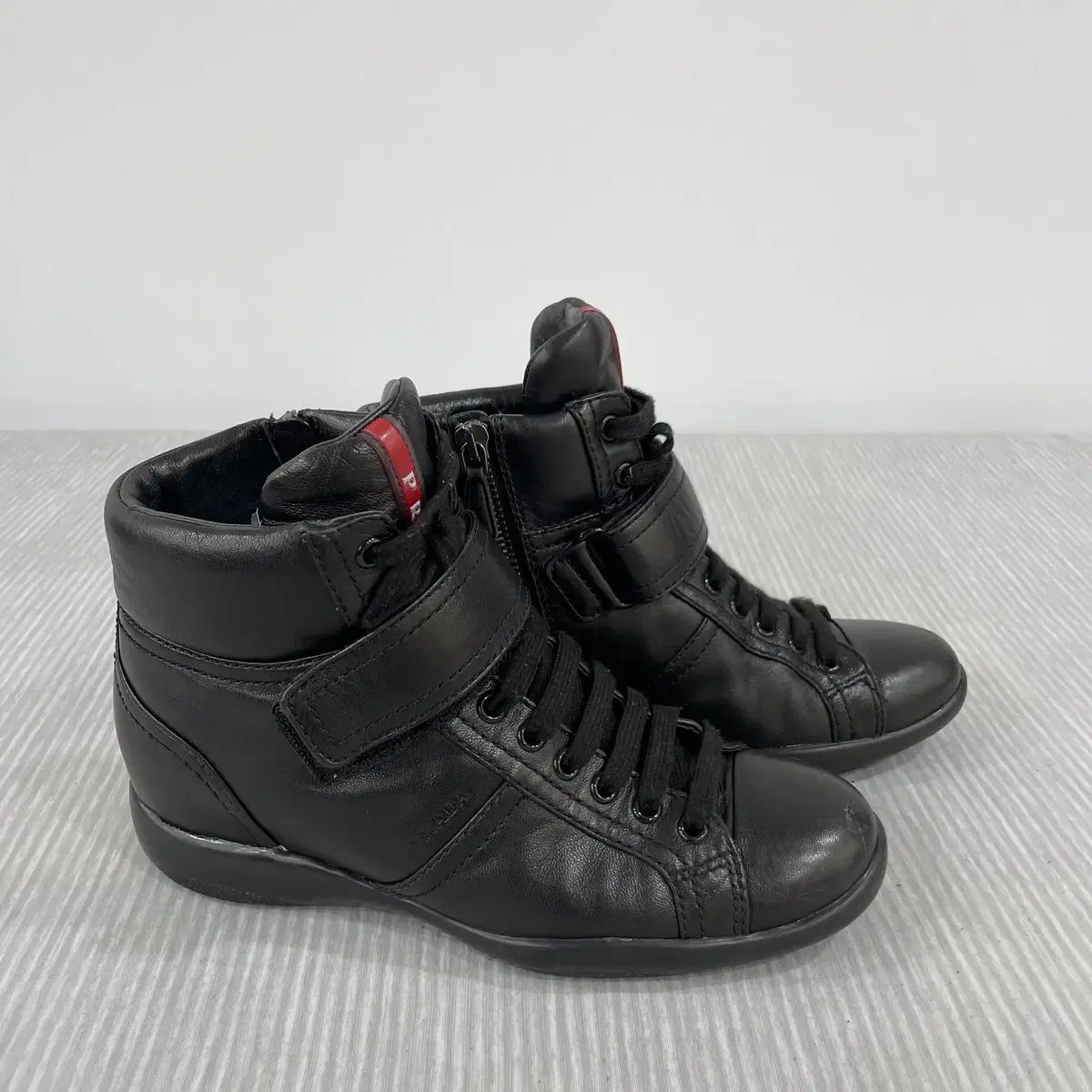 PRADA プラダ スポーツ バックル ハイトップ スニーカー 35 5