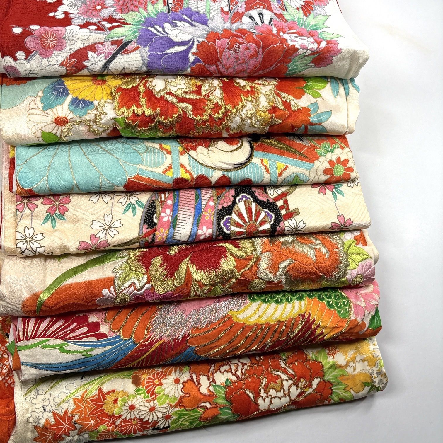 女児 着物 7枚 着物まとめ売り【5455】同梱購入歓迎 リメイク用 - メルカリ