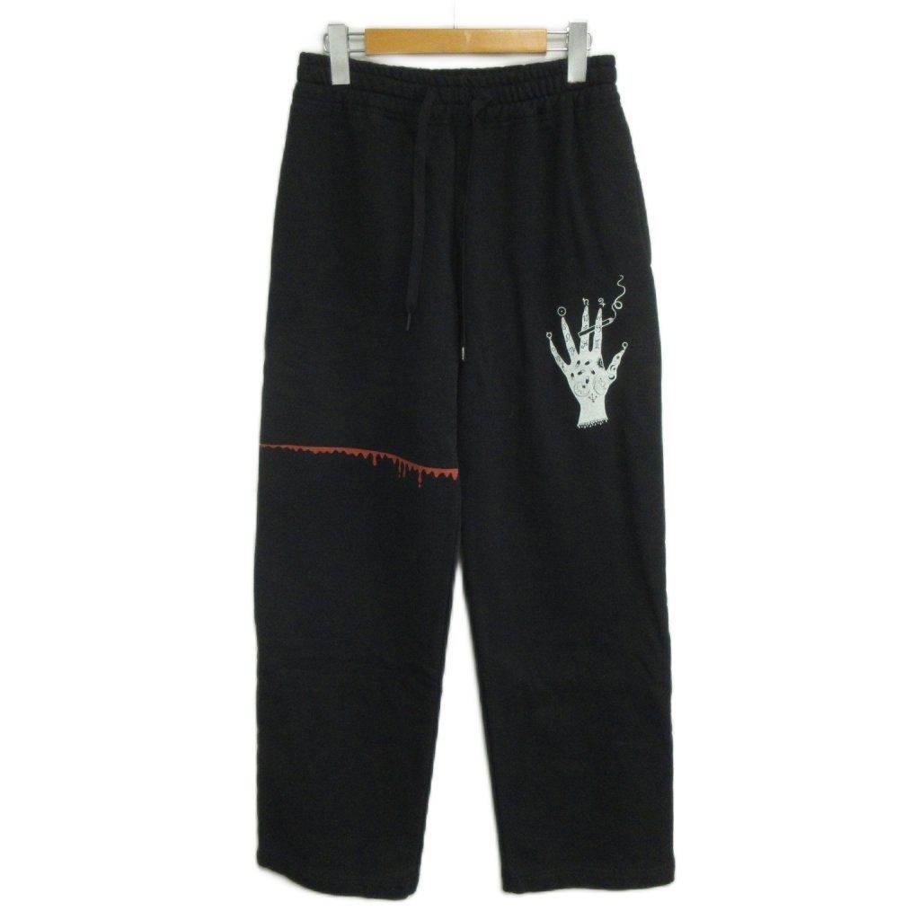 ヒステリックグラマー HYSTERIC GLAMOUR タグ付 NIAGARA/STRONGER THAN YOURS BACK スウェットパンツ プリント F 黒 ブラック