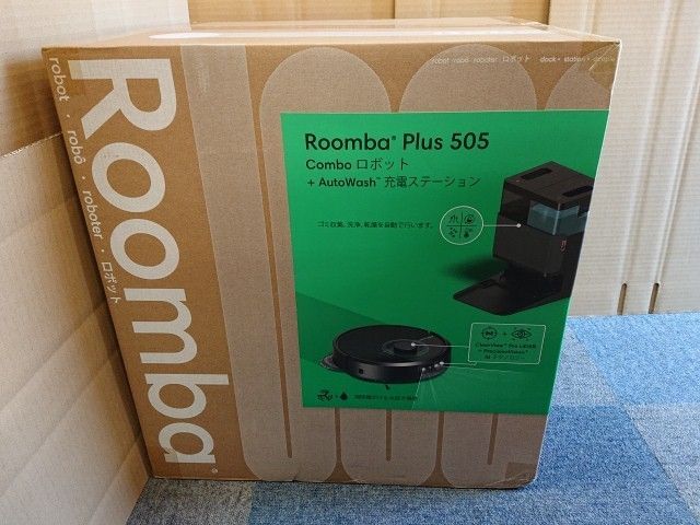 【未使用品】 iRobot アイロボット Roomba Plus 505 Combo ロボット + AutoWash 充電ステーション N185060 ルンバ ロボット掃除機 水拭き