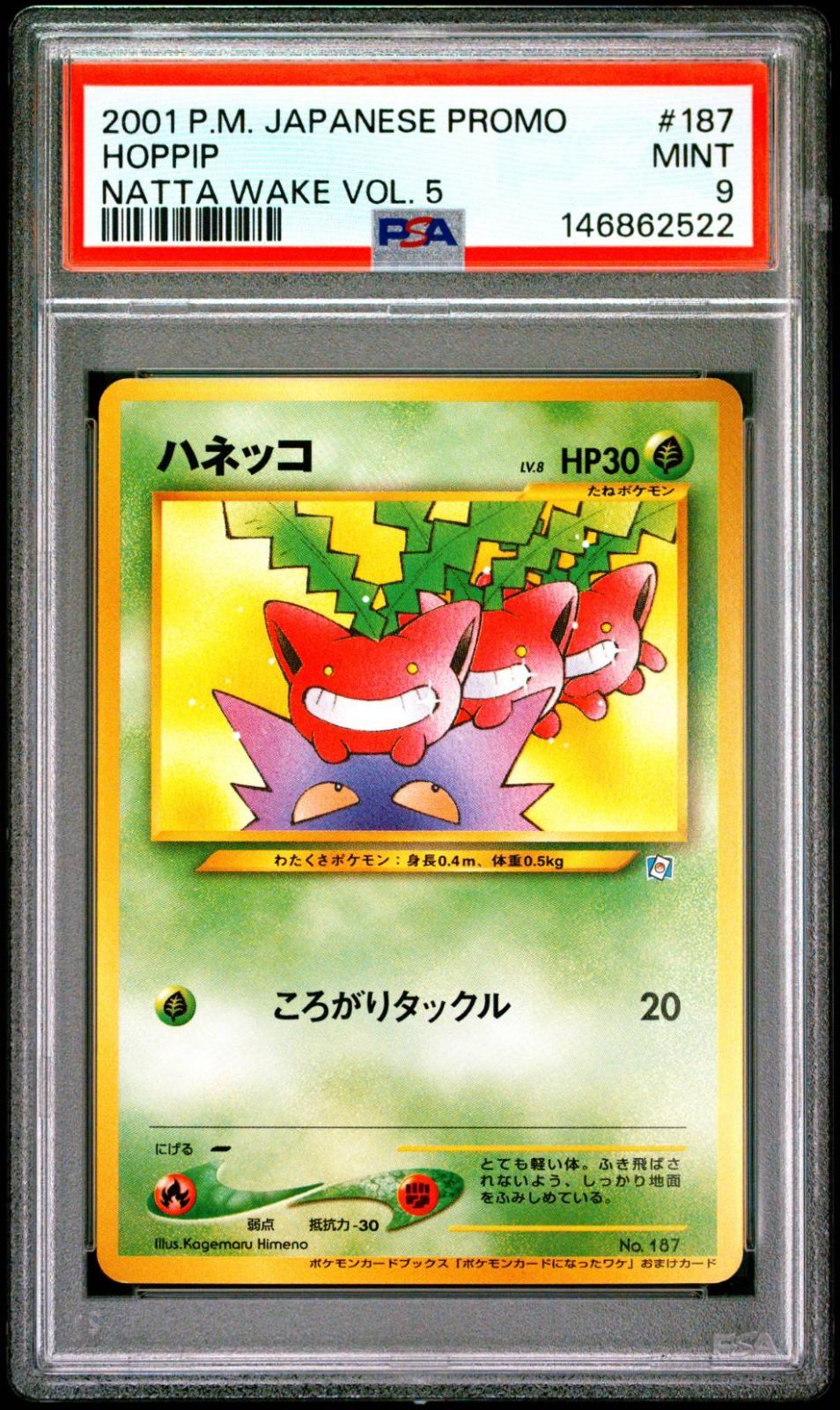 希少【隠れゲンガー】2001 ポケモン ハネッコ プロモ ポケモンカードになったワケ5 #187 PSA9