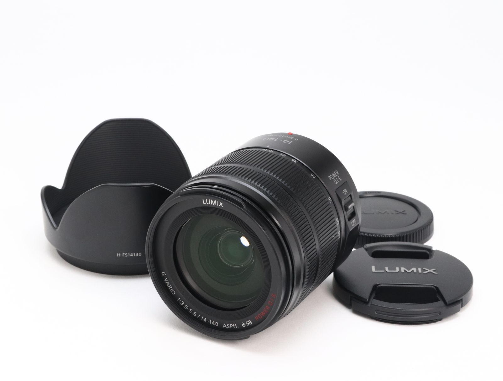 AB (良品) Panasonic パナソニック LUMIX G VARIO 14-140mm F3.5-5.6 II ASPH. POWER O.I.S. ブラック H-FSA14140 初期不良返品対応 55-281