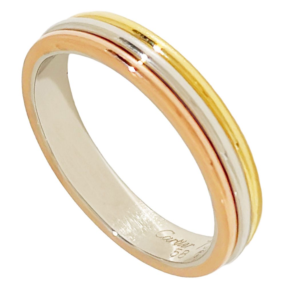 カルティエ Cartier ヴァンドーム ルイ カルティエ リング 指輪 #58 K18YG 5.2g K18WG K18PG 3カラー イエロー ピンク ホワイト【中古】