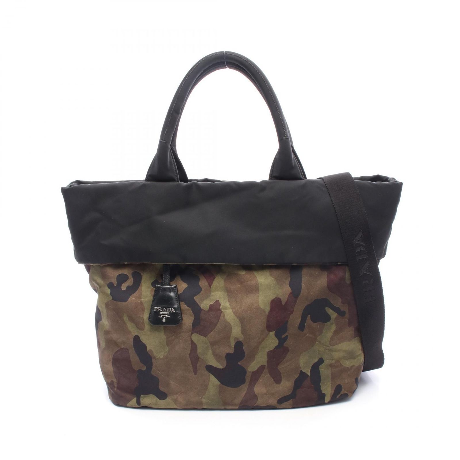 PRADA プラダ カモフラージュ リバーシブル 2WAY トートバッグ