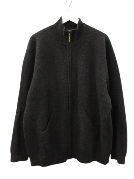 ペンドルトン PENDLETON ニットジャケット ジップアップ メリノウール ブラック XL