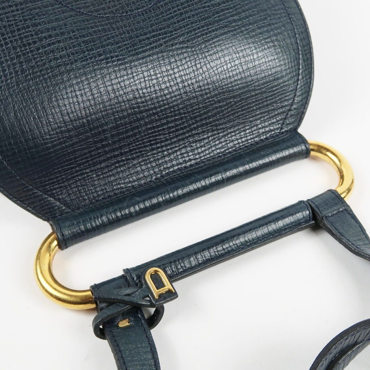 美品】DELVAUX デルボー 王室御用達 ショルダーバッグ ネイビー系 
