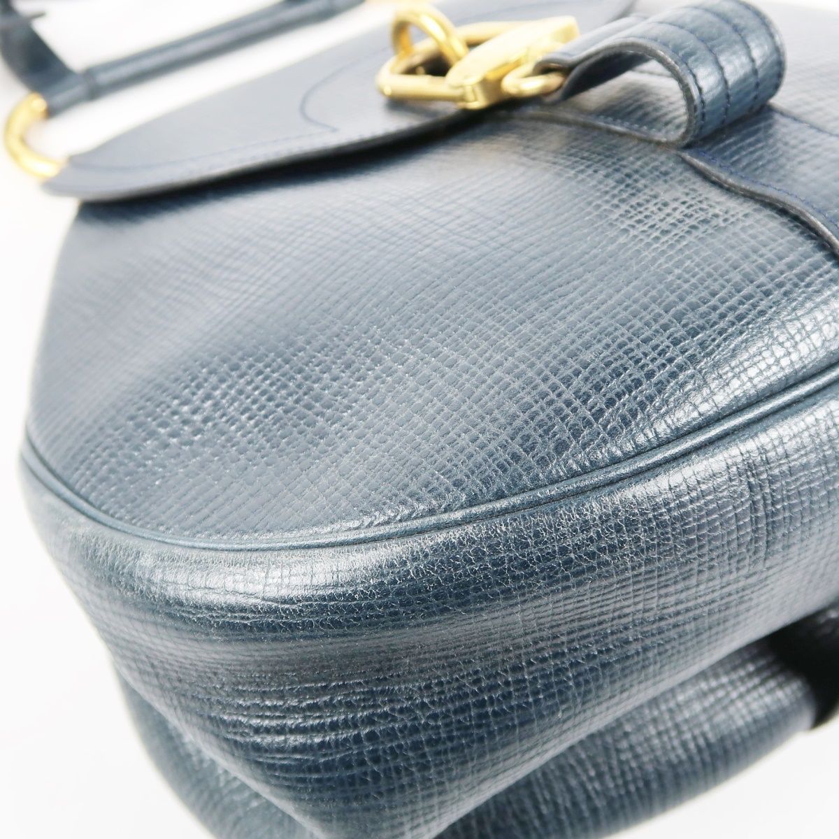 美品】DELVAUX デルボー 王室御用達 ショルダーバッグ ネイビー系 
