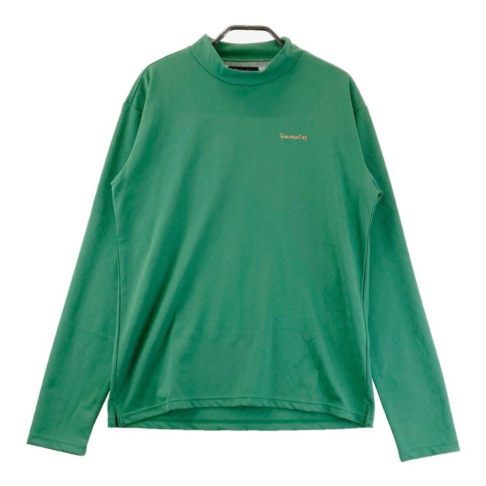 サイズ：L RESURRECTION レザレクション  長袖モックネックTシャツ  グリーン系 [240101363200] ゴルフウェア メンズ ストスト サイズ：L RESURRECTION レザレクション 長袖モックネックTシャツ