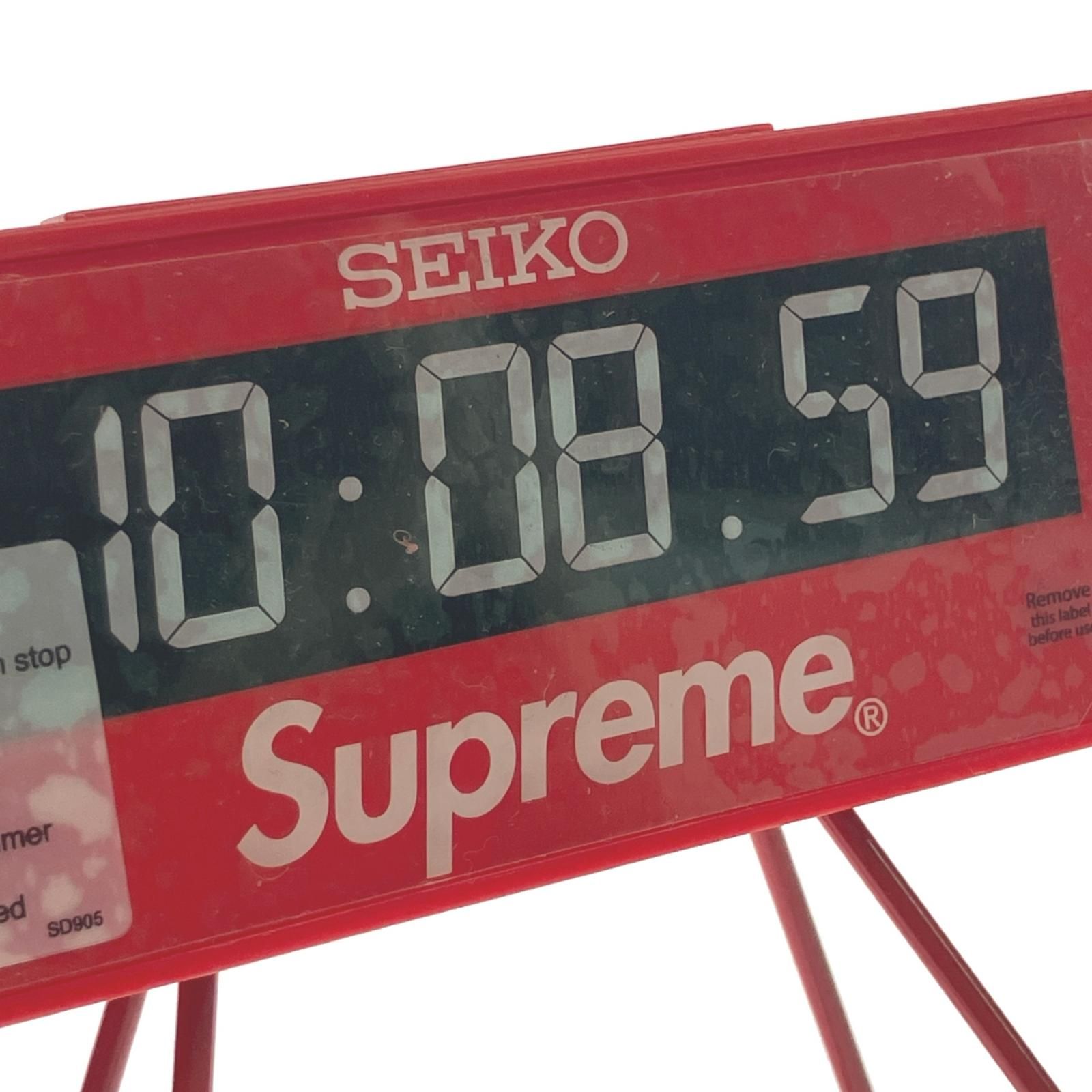 supreme 21ss Seiko Marathon Clock デジタルアラーム時計 Red