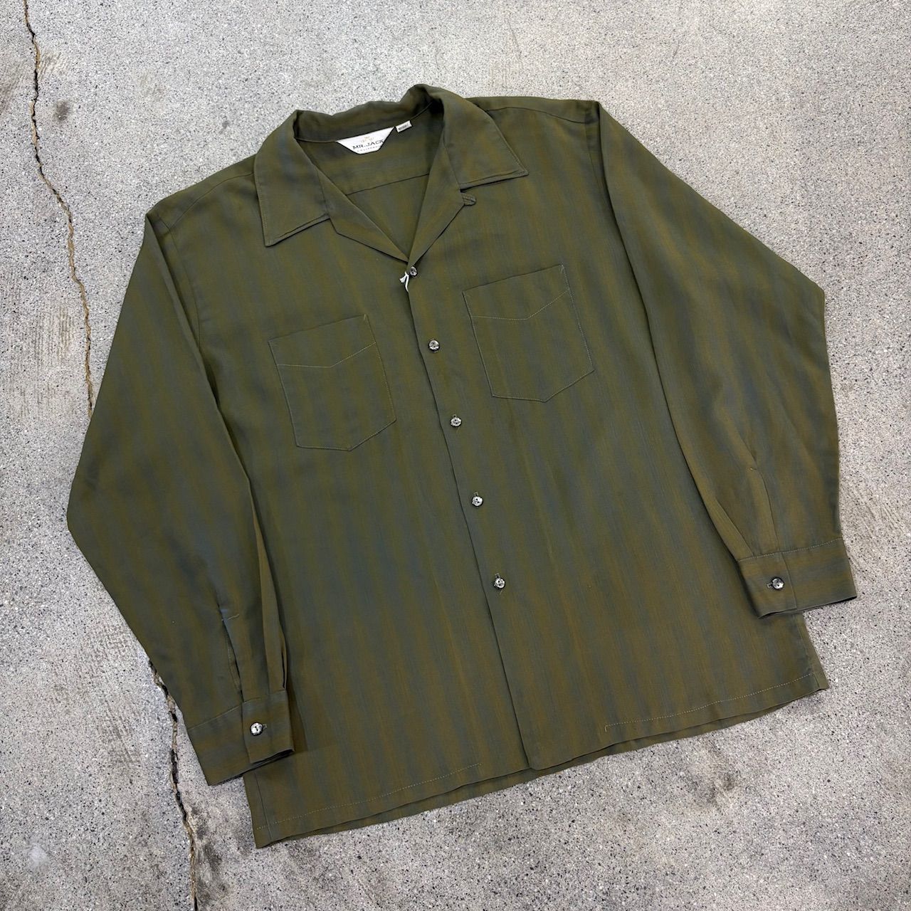 【Mr.Jack】〜60s Rayon Loop Collar Shirt XL 