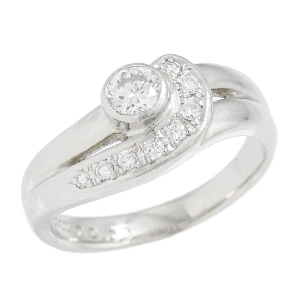 ポーラ POLA PT900 プラチナ ダイヤ0.33ct ダイヤモンド リング サイズ12 レディース