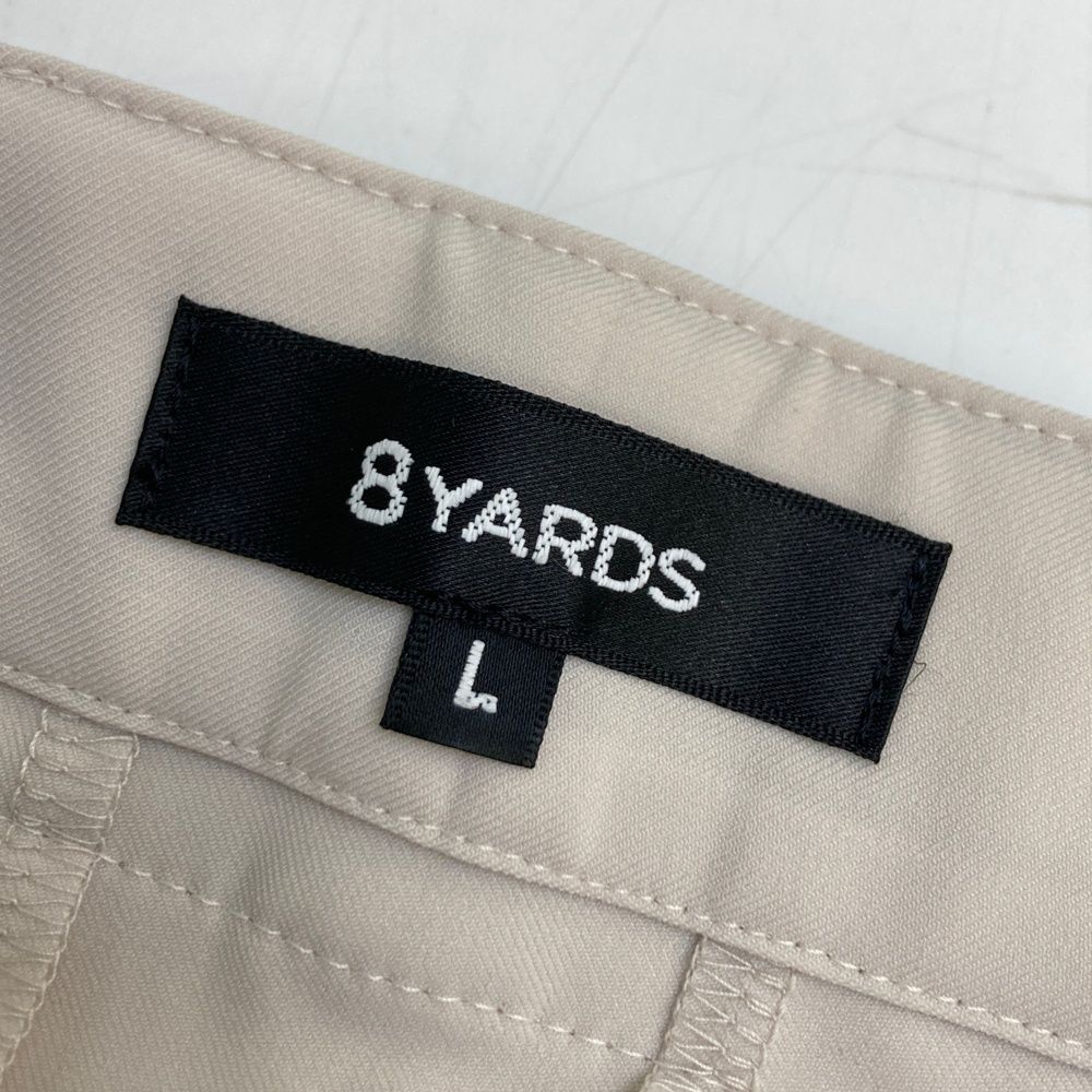 サイズ：L 8YARDS ハチヤーズ プリーツ ストレッチスカート ベージュ系