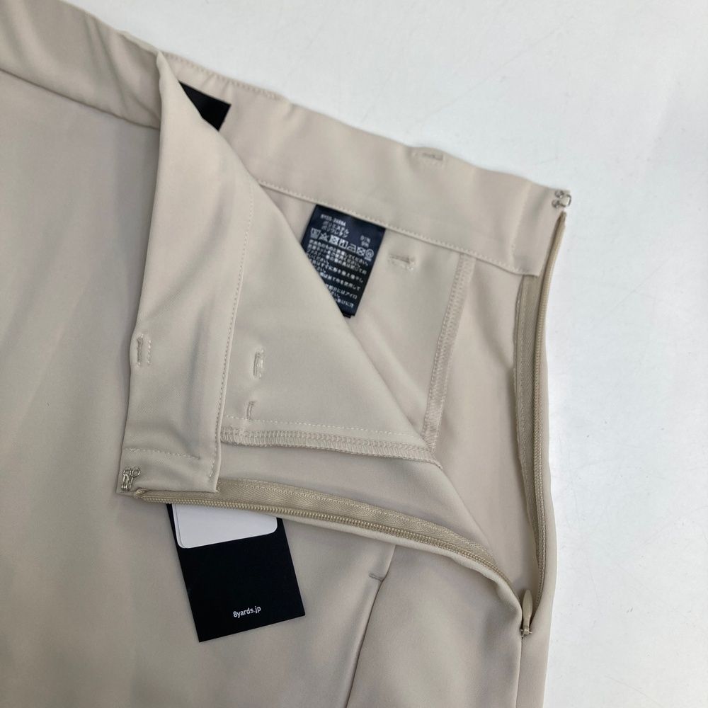 サイズ：L 8YARDS ハチヤーズ プリーツ ストレッチスカート ベージュ系