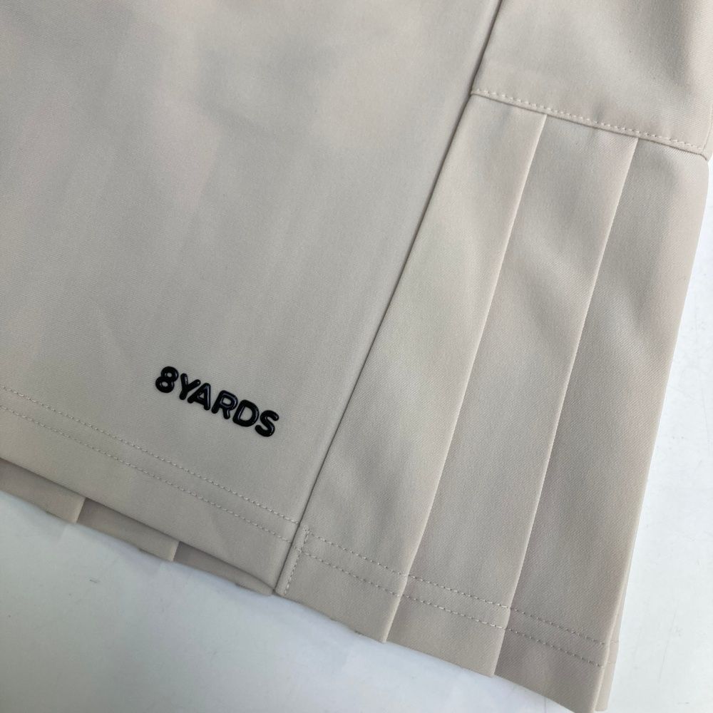 サイズ：L 8YARDS ハチヤーズ プリーツ ストレッチスカート ベージュ系