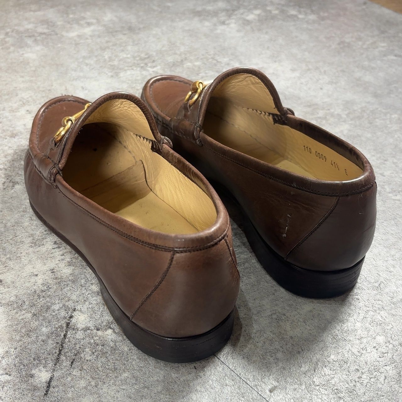 GUCCI グッチ OLD GUCCI / ITALY製 Brown ホースビットローファー 41