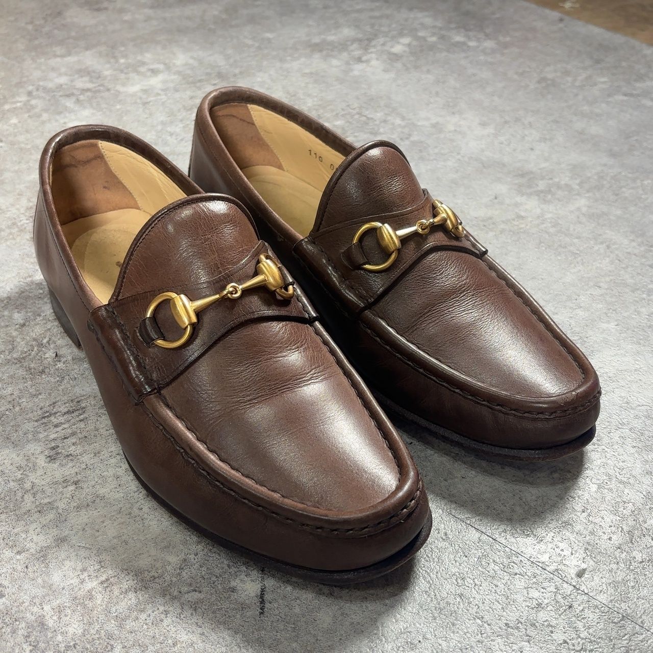 GUCCI グッチ OLD GUCCI / ITALY製 Brown ホースビットローファー 41