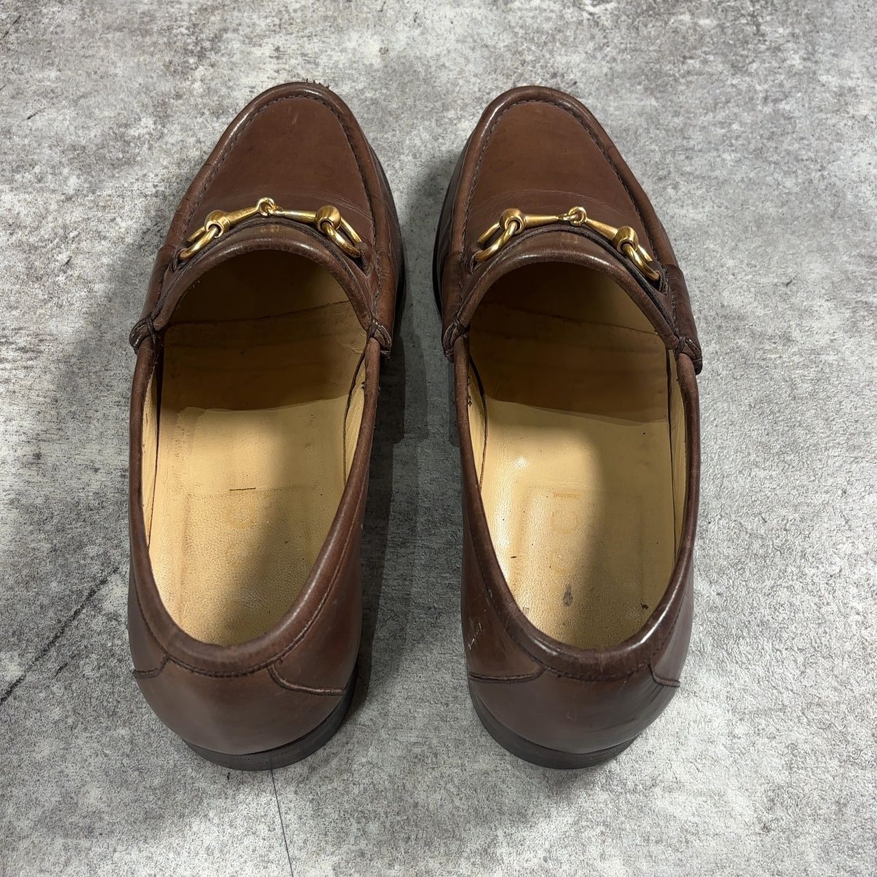 GUCCI グッチ OLD GUCCI / ITALY製 Brown ホースビットローファー 41