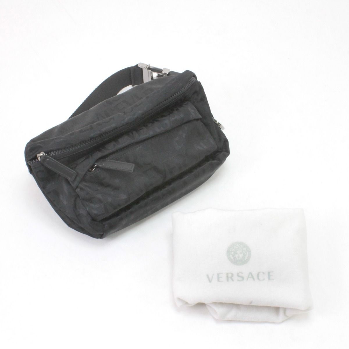 VERSACE ベルサーチ ウエストバッグ ナイロン ブラック
