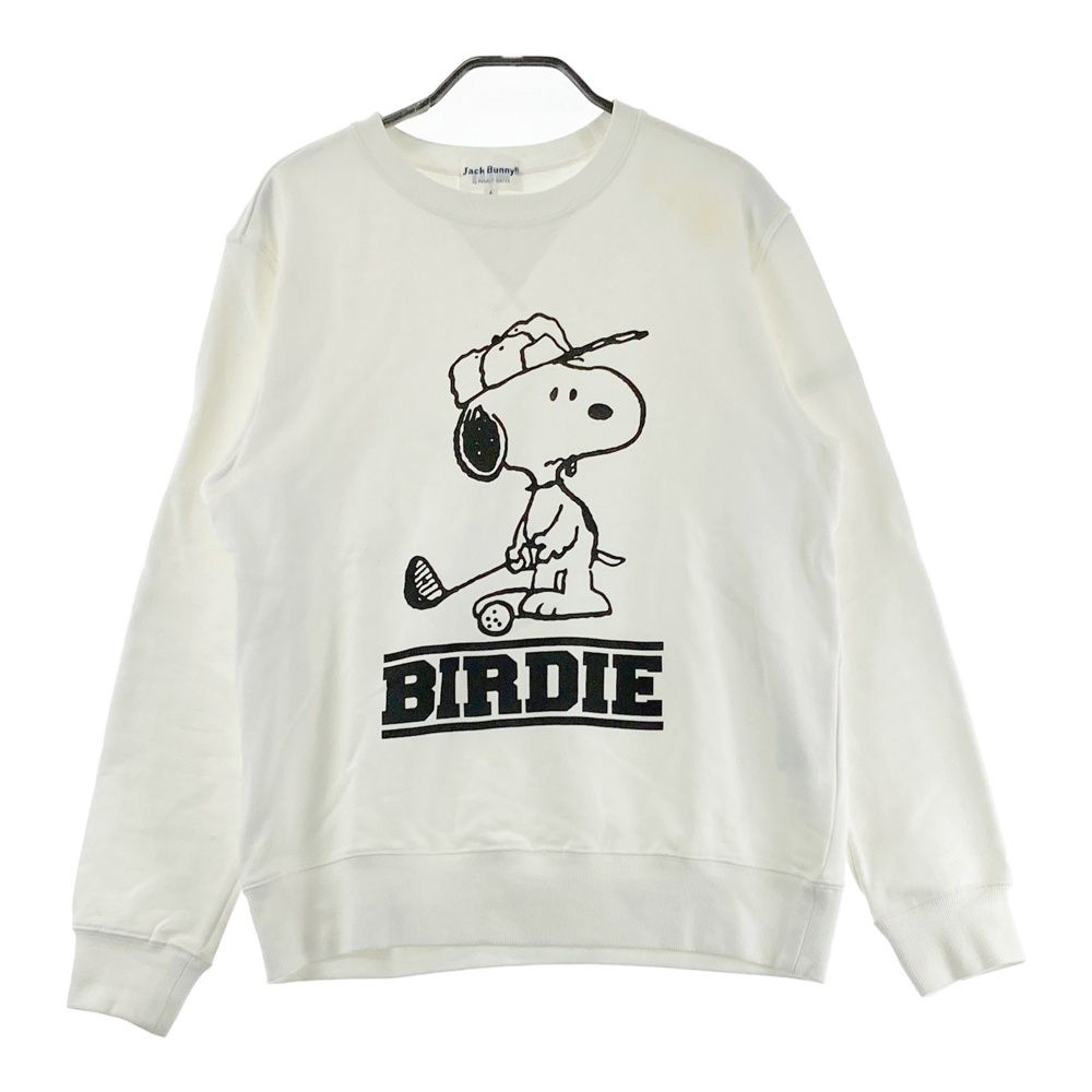 サイズ：4 JACK BUNNY ジャックバニー ×PEANUTS スウェットトレーナー ホワイト系 [240101588888] ゴルフウェア メンズ ストスト