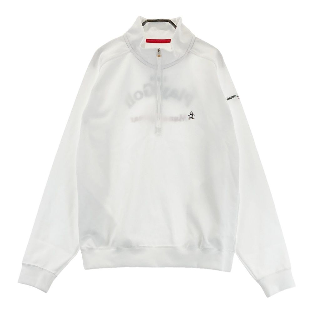 サイズ：L MUNSING WEAR マンシングウェア 2024年 ハーフジップスウェット ホワイト系 [240101592435] ゴルフウェア メンズ ストスト