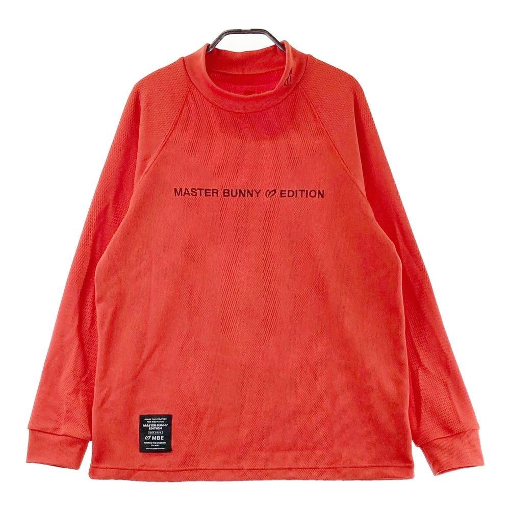 サイズ：4 MASTER BUNNY EDITION マスターバニーエディション 2025年モデル モックネック 長袖Tシャツ レッド系 [240101594088] ゴルフウェア メンズ ストスト