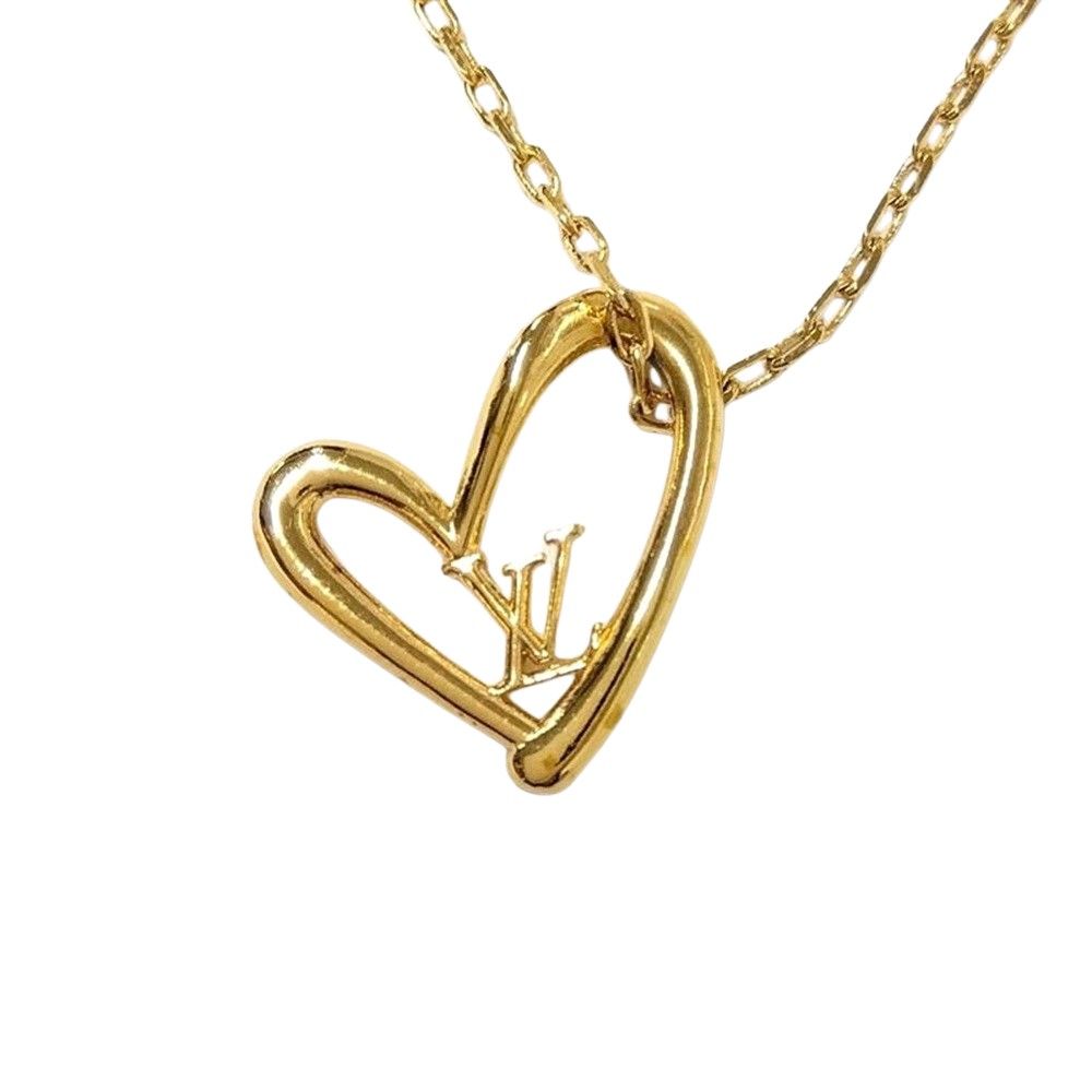 ルイヴィトン LOUIS VUITTON コリエ ハート フォーリンラブ ネックレス GPg ゴールド M00465【中古】