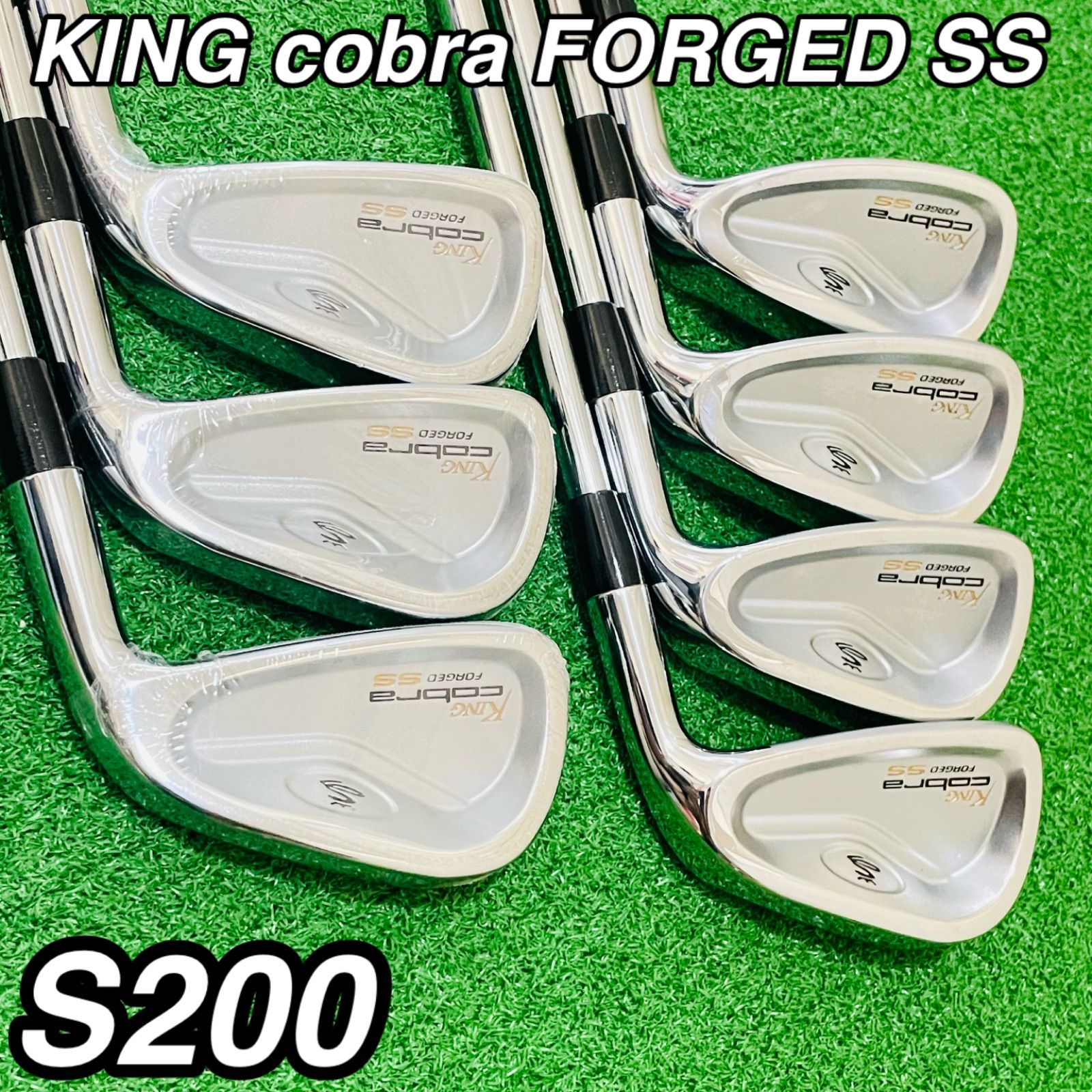 95 ほぼ未使用 超美品 KING cobra FORGED SS コブラ アイアン7本セット 3.4.5.6.8.9.P メンズ 右利き Dynamic Gold S200 送料無料 匿名配送