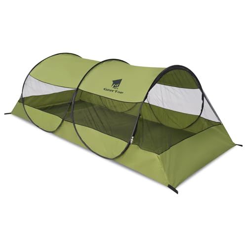 Geer Top メッシュテント 1人用 軽量 インナー ポップアップテント ワンタッチ カンガルー 蚊帳 簡単設営 日除け 通気性 1人用 ソロ キャンプ アウトドア ツーリング 公園 釣り ビーチe d4d5459d