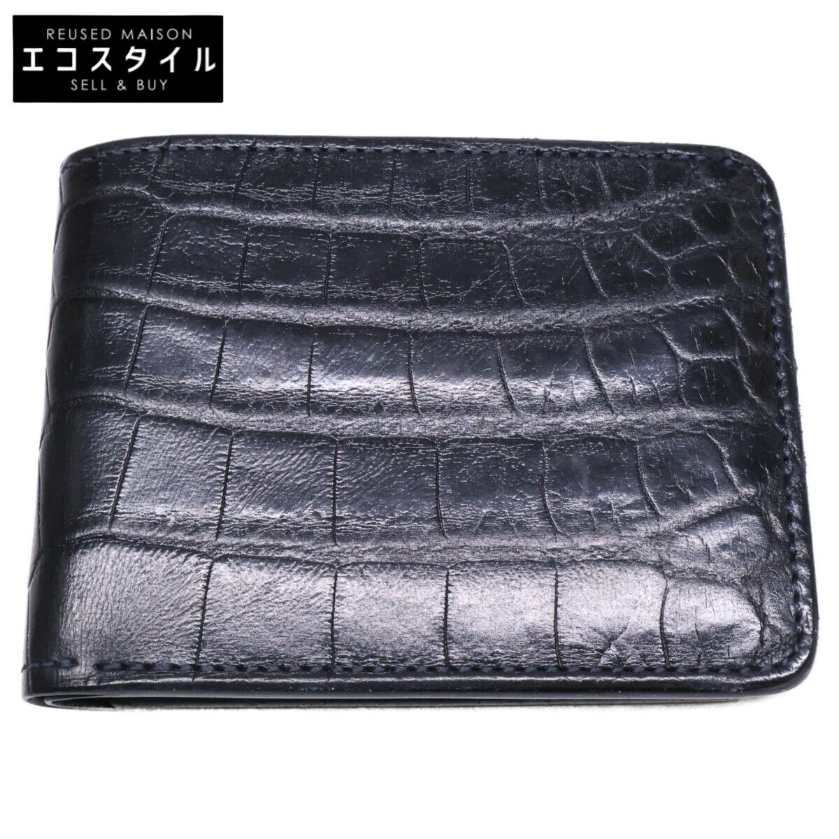 WILDSWANS　ワイルドスワンズ　【美品】WINGS ウィングス クロコダイル/サドルプルアップ 2つ折り純札財布
