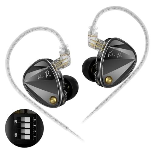 KZ Vader Proインイヤーモニターイヤホン、トリプルダイナミックドライバーIEM、4つのチューニングスイッチ付き、全周波数ステレオサウンドの鮮明さ、快適なノイズアイソレーションイヤホン、ステージやスタジオ用(ノミック)e db365183