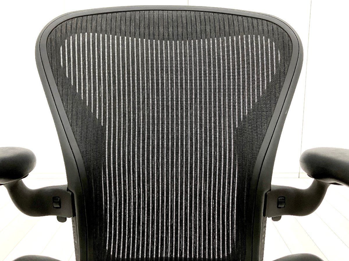 HermanMiller/ハーマンミラー■クラシックアーロンチェア Bタイプ■黒■スタンダード■可動肘■ランバー欠品