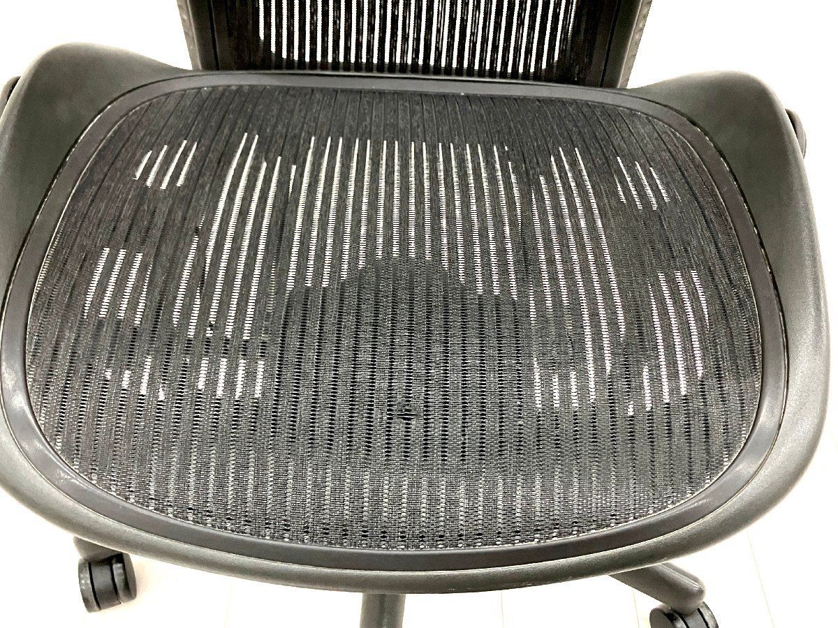 HermanMiller/ハーマンミラー■クラシックアーロンチェア Bタイプ■黒■スタンダード■可動肘■ランバー欠品