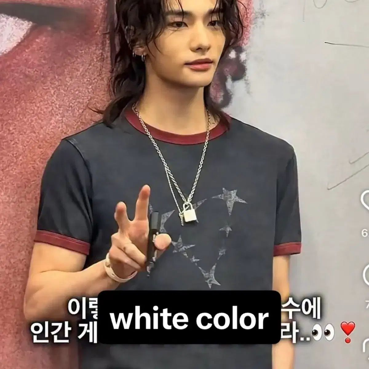 限定商品 / ストレイキッズ ヒョンジン GUESS 星 Tシャツ 定価以下