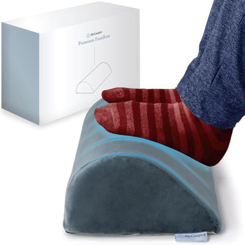 【新品】MyComfort プレミアム フットレスト デスク下 足置き 足置き台 足枕 あしまくら リモートワーク テレワーク デスク 車用 に 敬老の日 ギフト プレゼント (グレー) bea035a0