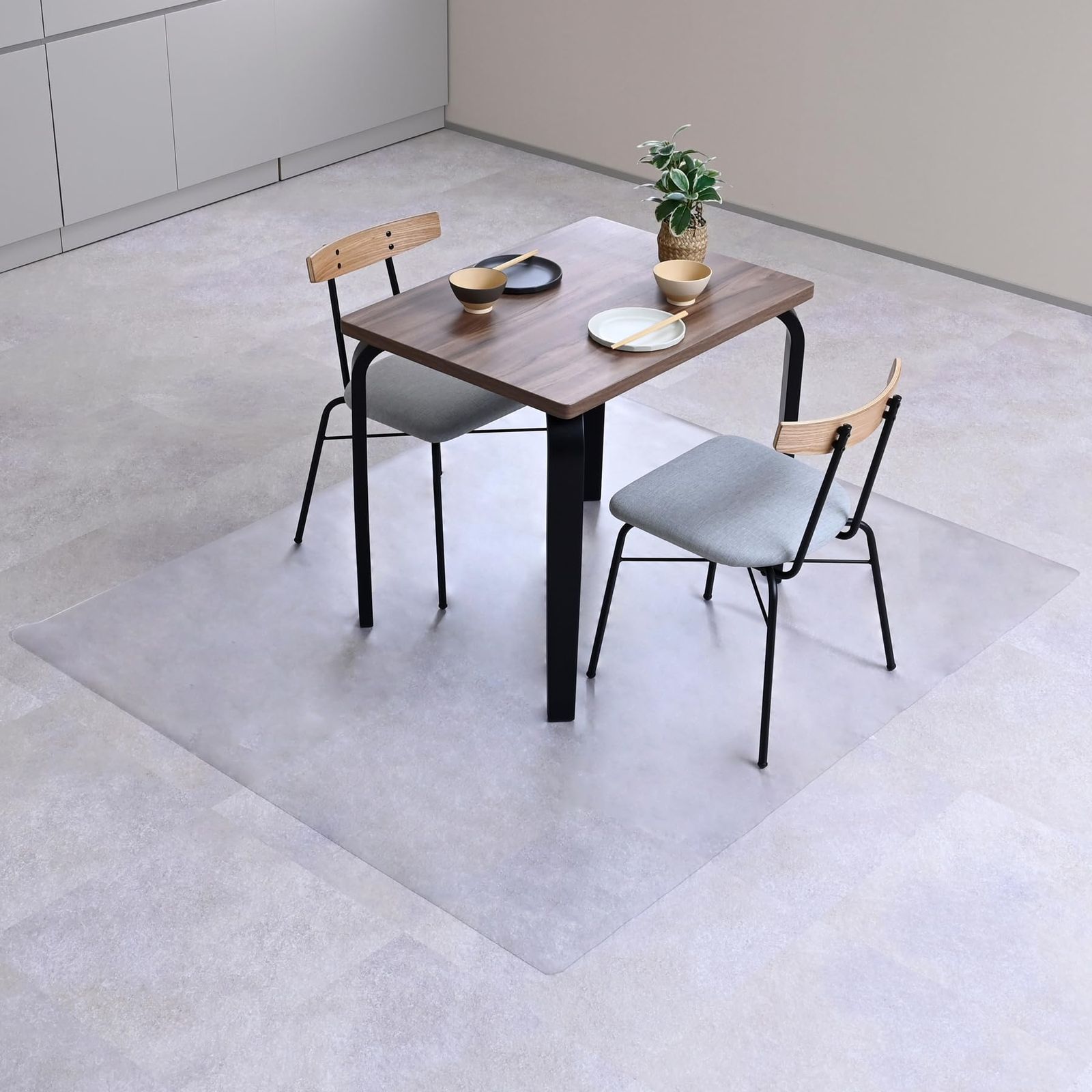山善(YAMAZEN) ダイニングマット 透明 フロアマット 耐水 耐熱 幅150×奥行180cm 1.35mm厚 キズや汚れに強い クリア PVC マット クリア OFM-1580(S)(沖縄・離島の方発送不可)) fa0b249a