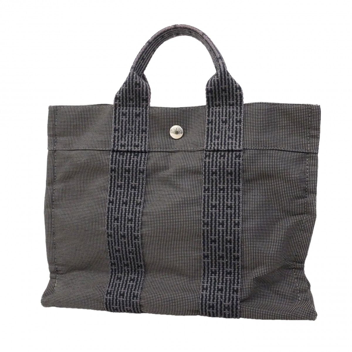 【6ee5295-k】エルメス ハンドバッグ エールラインPM キャンバス グレー シルバー金具【中古】レディース 12,798円