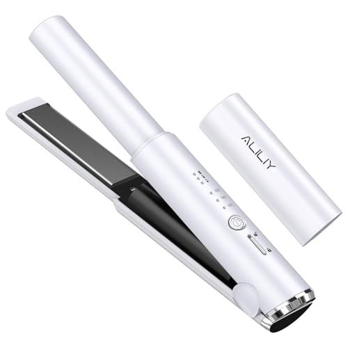 ヘアアイロン コードレス カバー付き 2way カール&ストレート ミニ 17mm 3段階温度設定可能 160℃?200℃ Type-C充電式 20分自動電源オフ 前髪 小型 軽量 持ち運び便利 (飛行機持ち込み不可)t 6183cebf