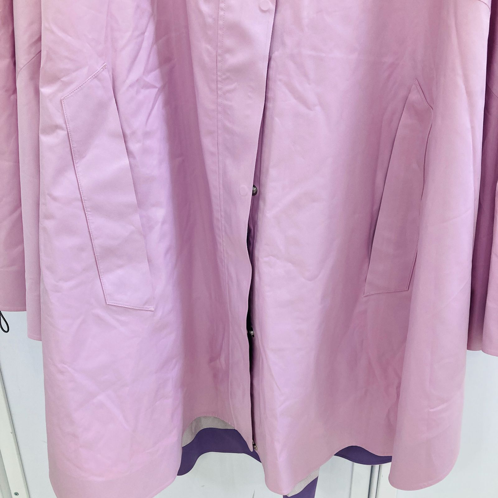 A【38サイズ】AIGLE エーグル レインポンチョ レインコート ピンク レディース