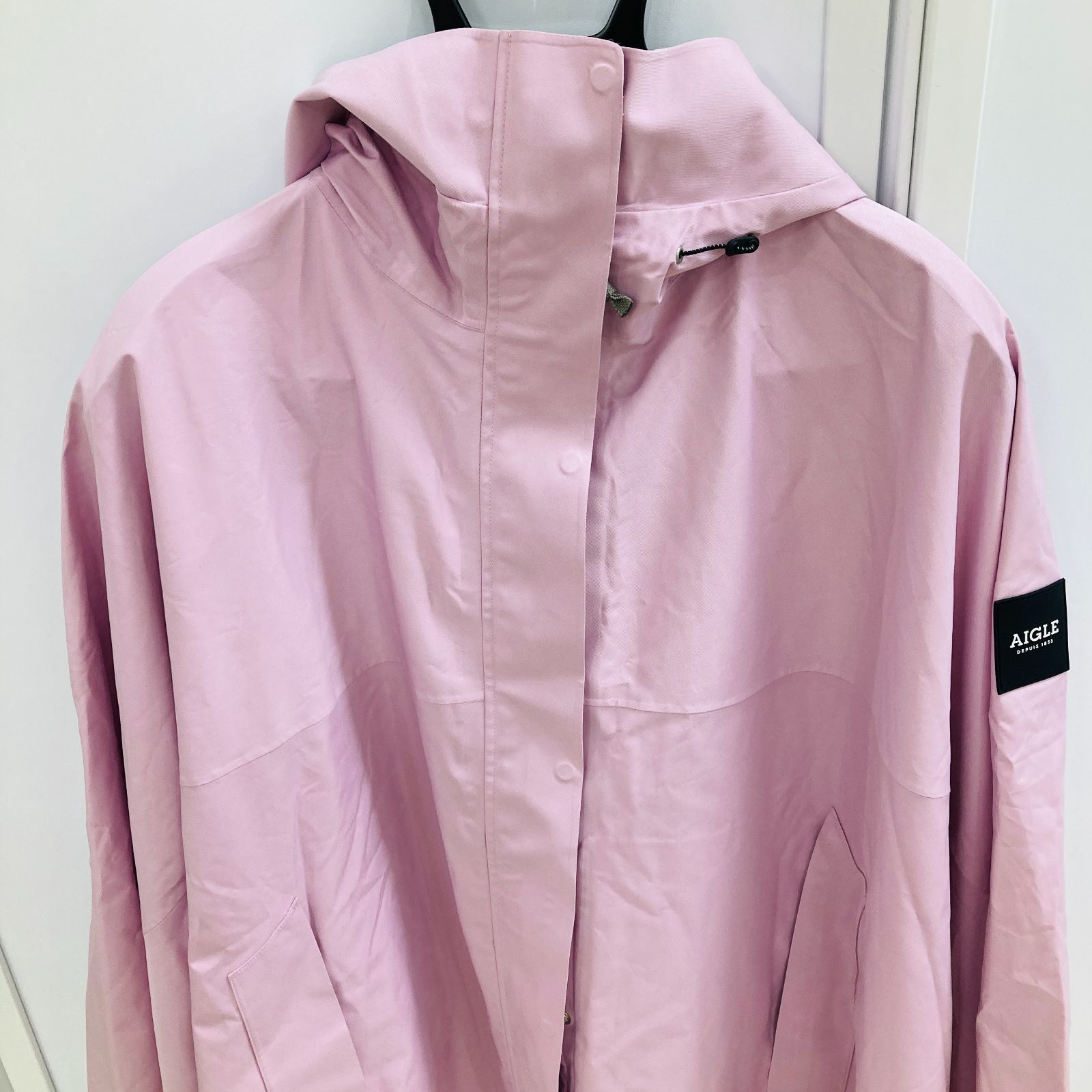 A【38サイズ】AIGLE エーグル レインポンチョ レインコート ピンク レディース